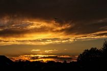 Threatening sunset in Bavaria by Helmut Schneller