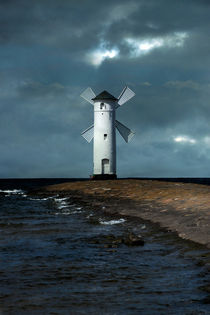 White Lightouse on the coast von Jarek Blaminsky