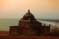 Small ancient Hindu temple by the sea by Igor Korionov