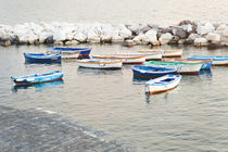 Boats in the sea of Naples. Italy von Tania Lerro