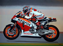 Marc Marquez painting by Paul Meijering