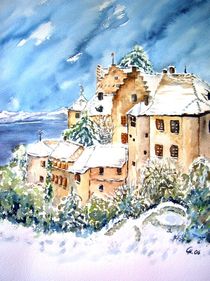 Meersburg im Schnee by Christine  Hamm