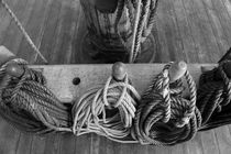 Belaying pins near the mast on a tall ship. von Intensivelight Panorama-Edition