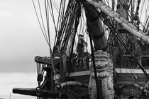 The tall ship Goetheborg is approaching harbor by Intensivelight Panorama-Edition