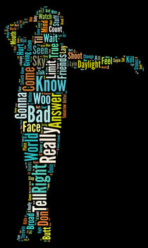 Michael Jackson Typography Poster Bad von Florian Rodarte