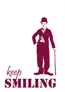 Charlie chaplin print,  Digital illustration von Lila  Benharush