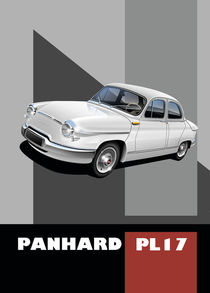 Panhard PL17 Poster Illustration by Russell  Wallis
