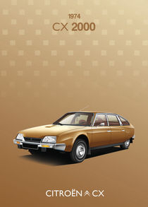 Citroen CX Poster Illustration von Russell  Wallis