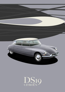 Citroen DS19 Poster Illustration von Russell  Wallis