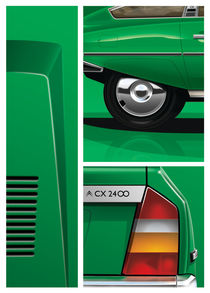 Citroen CX 2400 Poster Illustration by Russell  Wallis