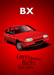 Citroen BX Poster Illustration by Russell  Wallis