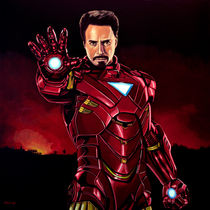 Robert Downey Jr. as Iron Man painting von Paul Meijering
