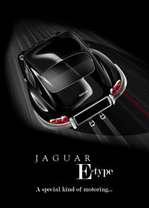 Jag E-Type Poster Illustration by Russell  Wallis