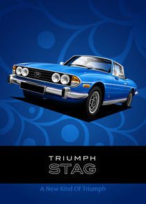 Triumph Stag Poster Illustration von Russell  Wallis