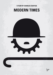 No325 My MODERN TIMES minimal movie poster by chungkong