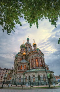 Dusk over church of the Savior on Spilled Blood by Chris R. Hasenbichler