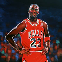 Michael Jordan painting by Paul Meijering