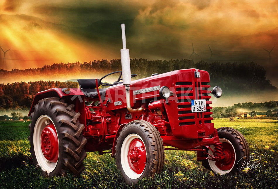 McCormick Oldtimer Trecker Fotografie als Poster und Kunstdruck