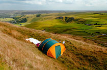 Tent Pitched Near Summit of Mam Tor von Rod Johnson