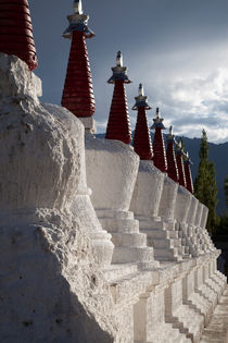 Buddhist Stupas at Thiksey, Ladakh by studio-octavio