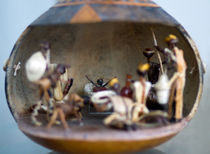 Christmas card Nativity in a Gourd by mbk-wildlife-photography
