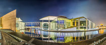 Das Marie-Elisabeth-Lüders-Haus und Paul-Löbe-Haus mit dem Verlauf der Berliner Mauer von Steffen Klemz