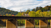 Looking Across The Potomac To Harpers Ferry by John Bailey