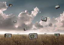 Television falling by Giordano Aita