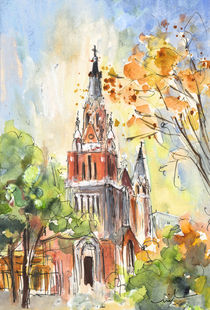 A Church In Our Street In Budapest von Miki de Goodaboom