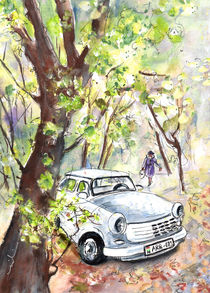 A White Trabant In Budapest von Miki de Goodaboom