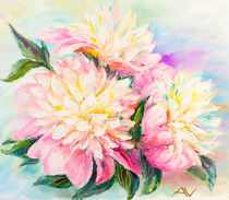 Peonies, oil painting on canvas von valenty