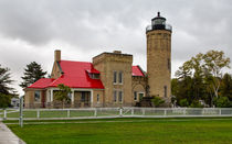 Lighthouse At Mackinaw Point by John Bailey