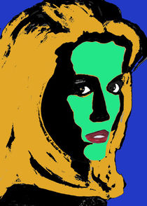 Portrait einer selbstbewussten Frau (popart) von Klaus Engels