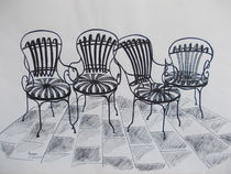 Vier Stühle von Dorothy Maurus