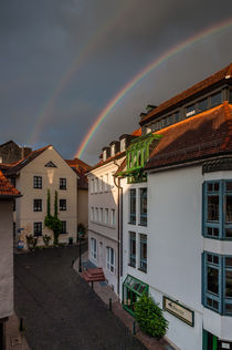 Doppelter Regenbogen - hochkant by Erhard Hess