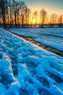 Sunset on snowy von Giordano Aita