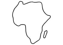 Afrika afrikanischer Kontinent Karte Landkarte Grenzen Atlas von lineamentum
