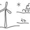 Neue-energie-umweltschutz-windenergie-windrad-vor-atomkraftwerk