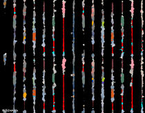 Black stripes over colorful background von badrig