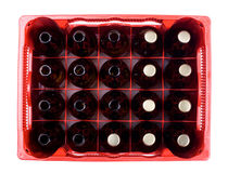 bottles of beer in crate isolated by Arletta Cwalina