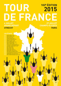 MY TOUR DE FRANCE MINIMAL POSTER ETAPES 2015 von chungkong