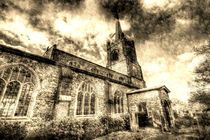 St Andrews Church Hornchurch Vintage by David Pyatt