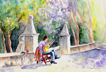 Street Musician In Pollenca von Miki de Goodaboom