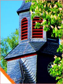 ~ hübscher Kirchturm Hessen ~ by Sandra  Vollmann