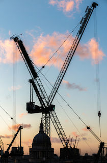 Cranes Over St Paul's Cathedral, London by Graham Prentice