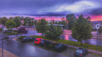 Sunset over Laupheim City Trainstation von Michael Naegele