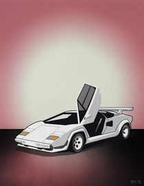 Lamborghini Countach Poster Artwork von monkeycrisisonmars