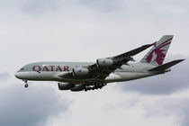 Qatar Airlines Airbus A380 by David Pyatt