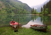 Boote am See von Bruno Schmidiger