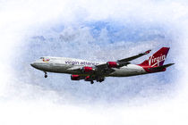 Virgin Atlantic Boeing 747 Art by David Pyatt